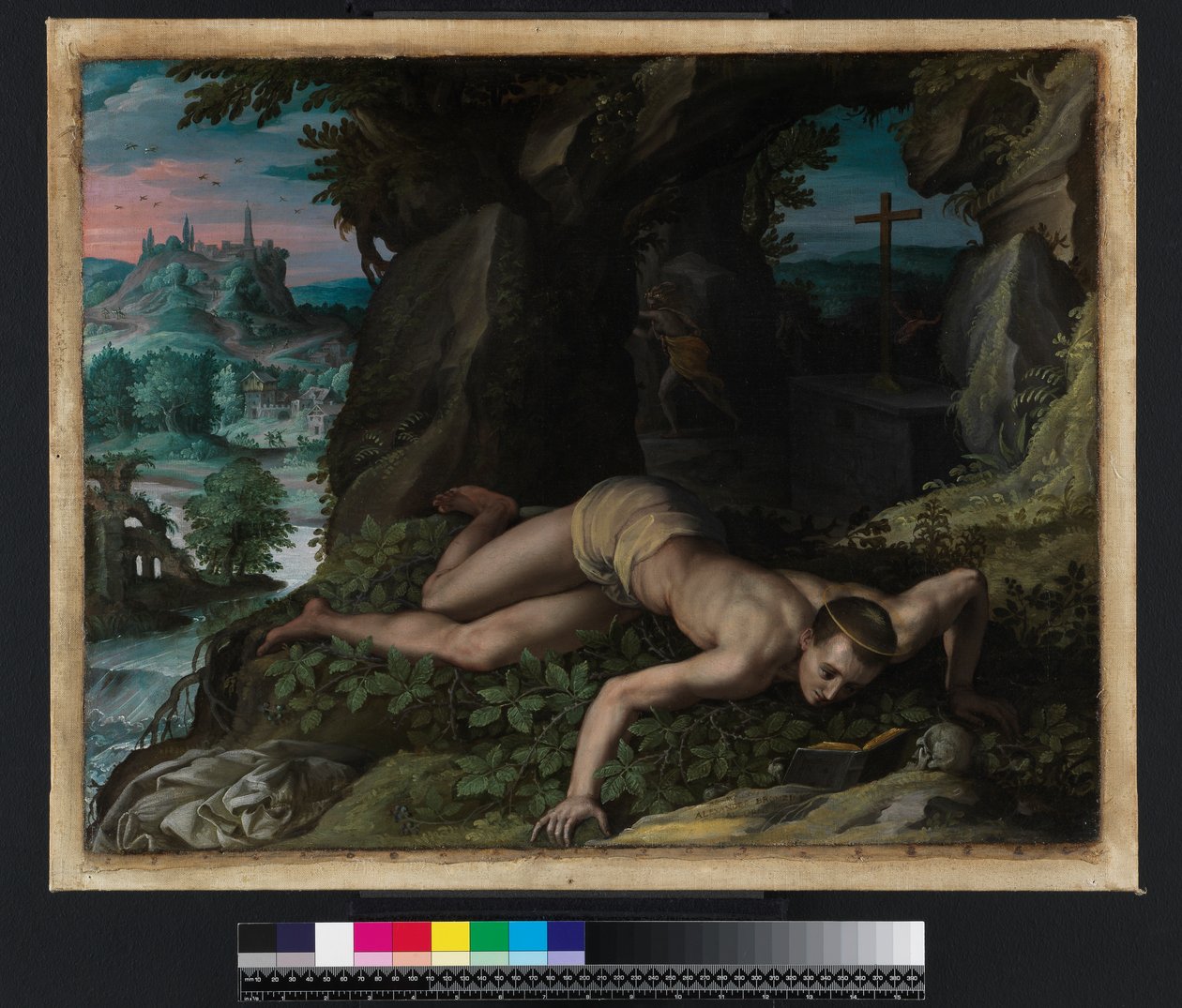 Szent Benedek megkísértése, 1587 körül alkotó: Alessandro Allori