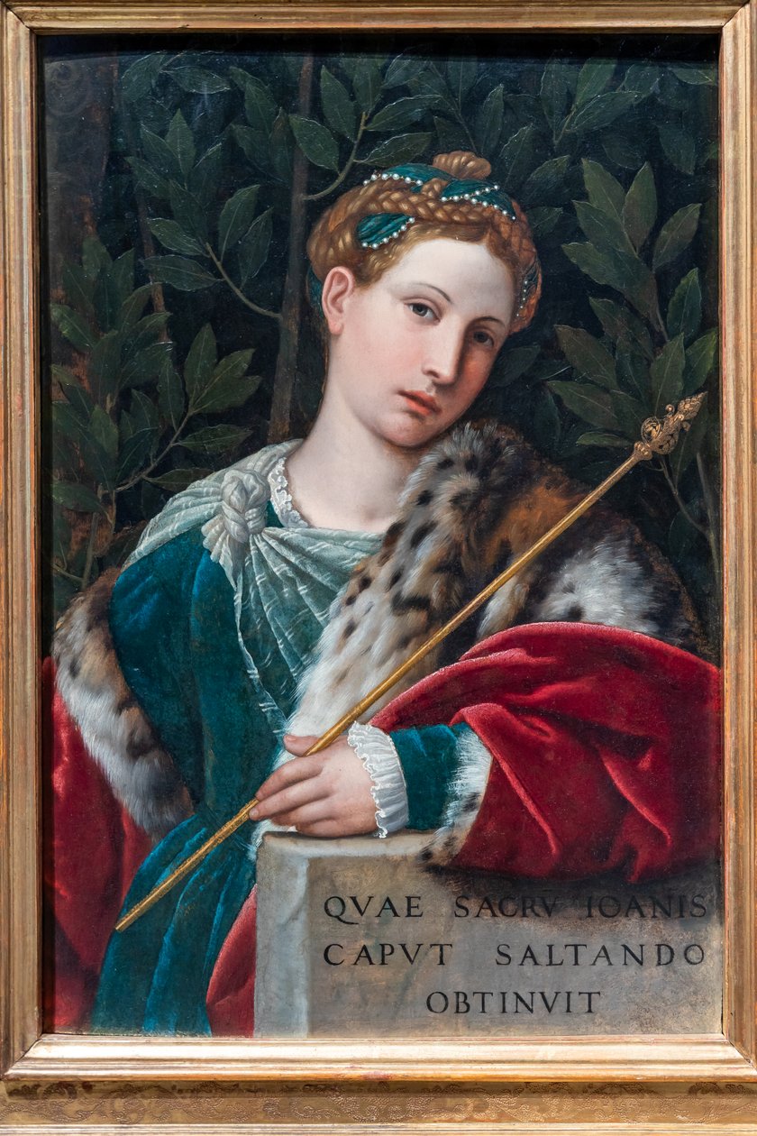Egy úri nő portréja, mint Salome, 1537 körül (olaj, tábla) alkotó: Alessandro Bonvicino Moretto