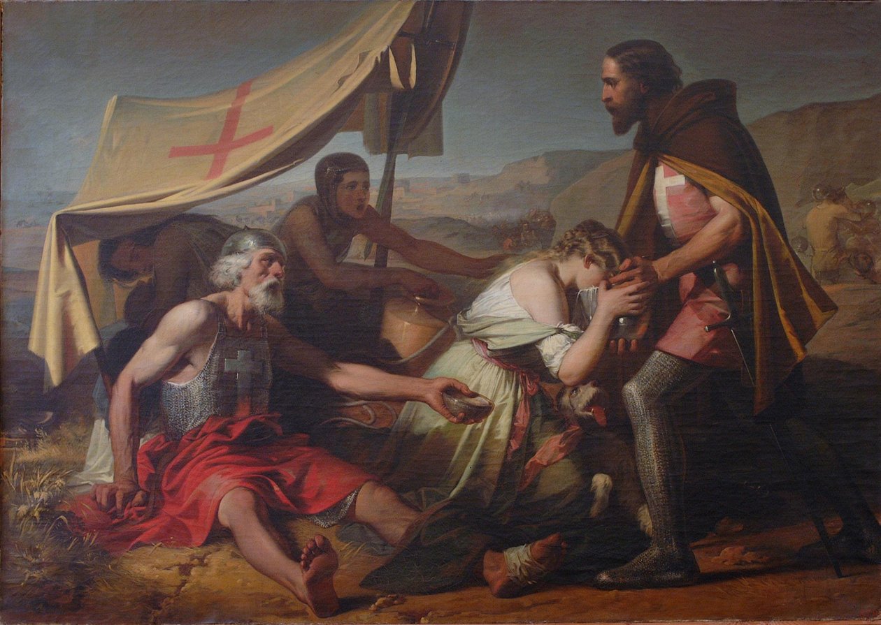 Az első keresztesek által elszenvedett szomjúság, 1852 alkotó: Alessandro Guardassoni
