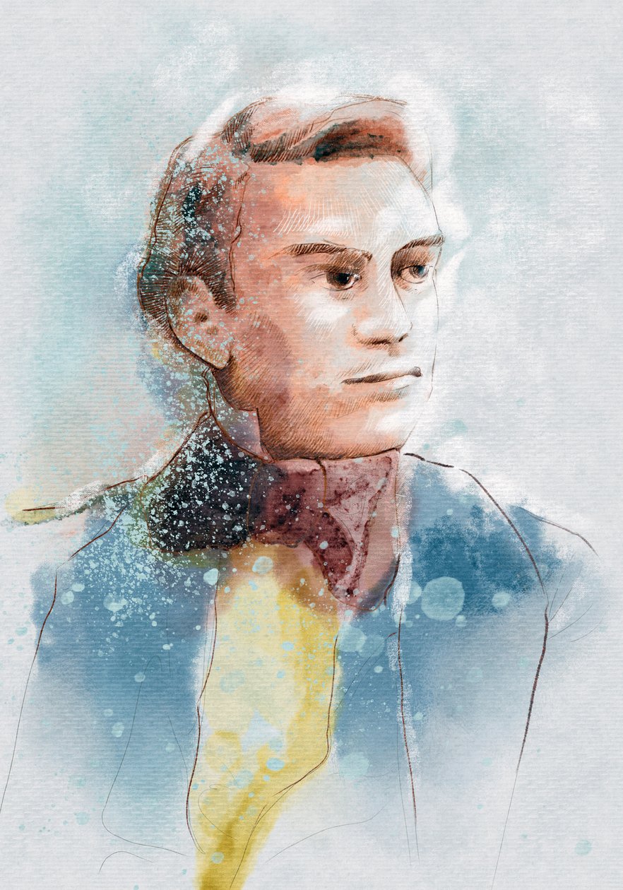 Alfred Nobel, 2023 (illusztráció) alkotó: Alessandro Lonati