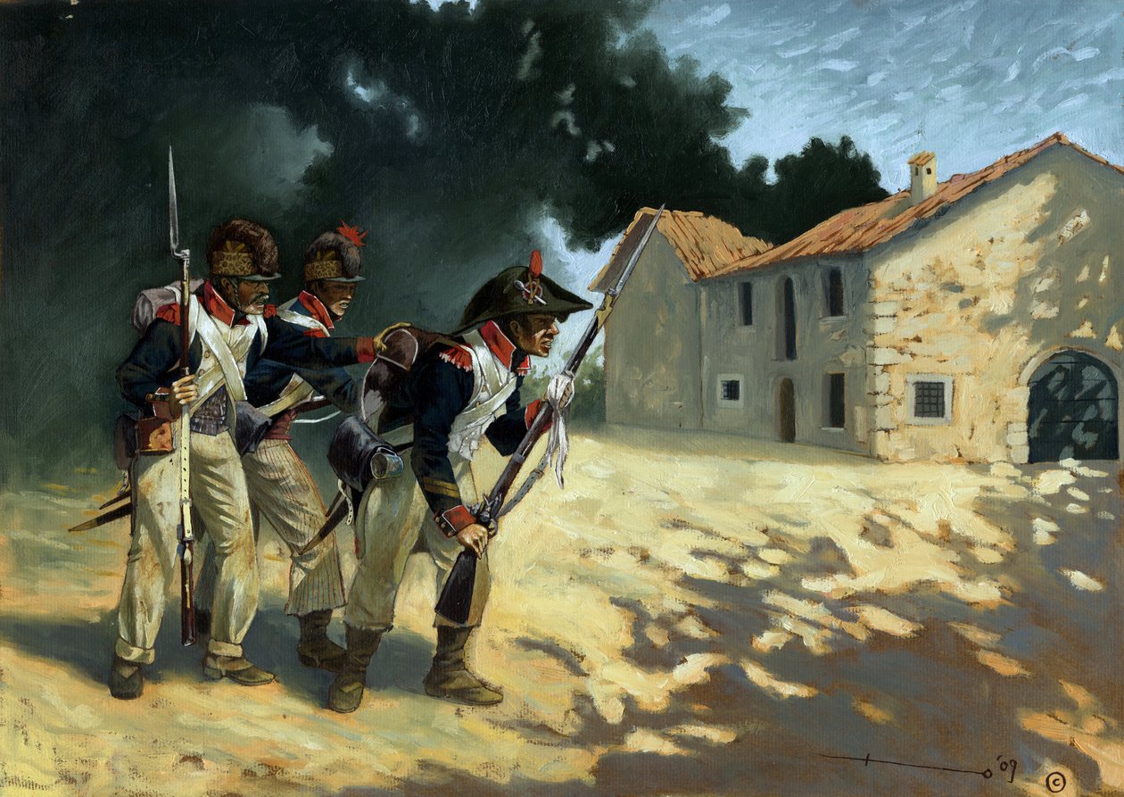 Első birodalom: a francia gyalogság gránátosai járőröznek az olasz hadjáratok alatt. Alessandro Lonati rajza alkotó: Alessandro Lonati