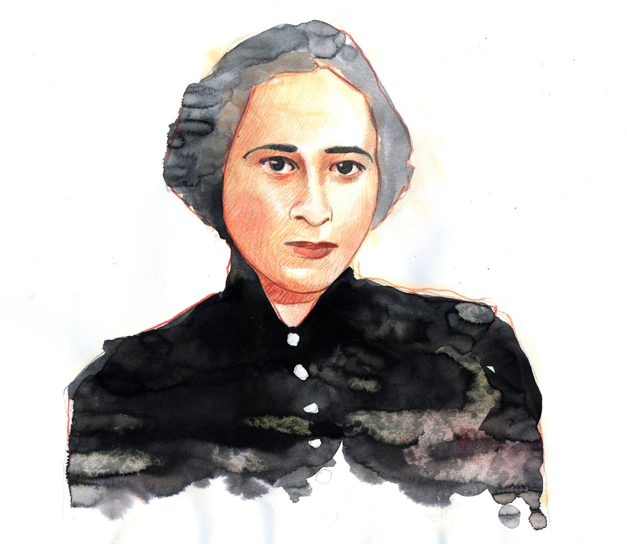 Hannah Arendt (1906-1975), német politológus és filozófus, amerikai honosított - Illusztráció: Alessandro Lonati alkotó: Alessandro Lonati