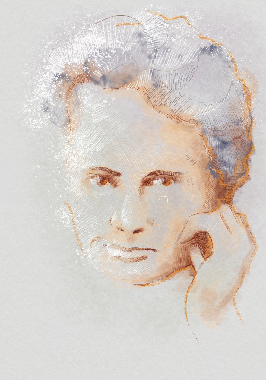 Marie Sklodowska Curie, 2023 (illusztráció) alkotó: Alessandro Lonati