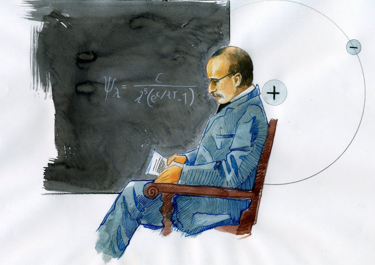 Max Planck német fizikus (Max Planck német fizikus (1868-1947) portréja) alkotó: Alessandro Lonati