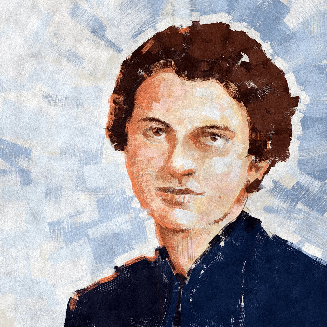 Rosalind Franklin vegyész portréja, 2023 (illusztráció) alkotó: Alessandro Lonati