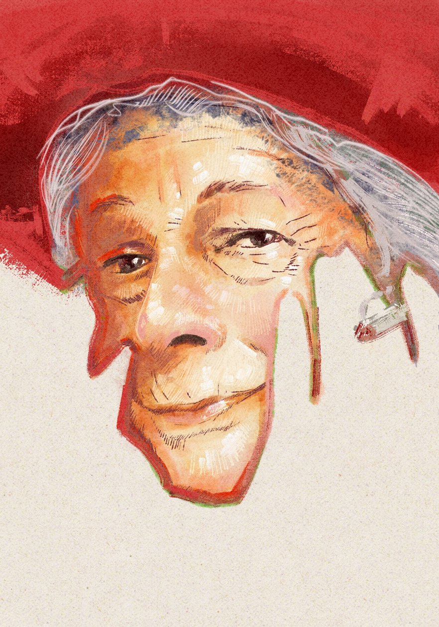 Wislawa Szymborska költőnő portréja, 2023 (illusztráció) alkotó: Alessandro Lonati