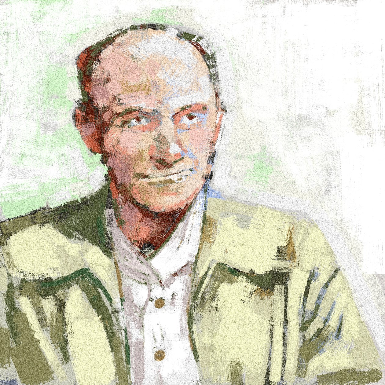 Enrico Fermi tudós portréja, 2023 (illusztráció) alkotó: Alessandro Lonati
