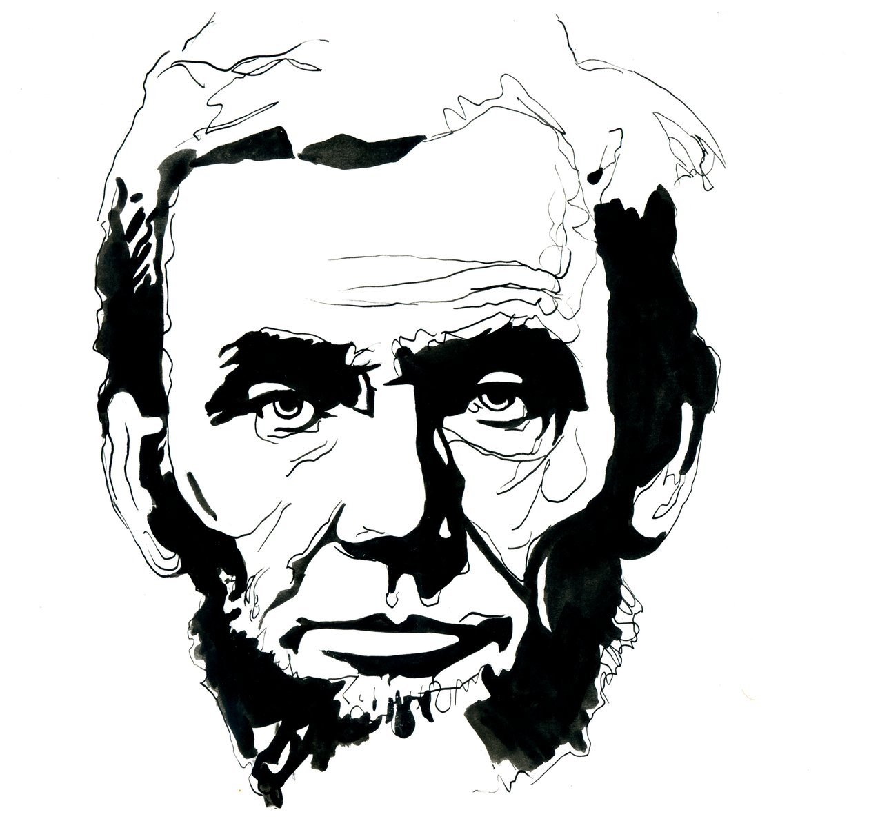 Abraham Lincoln (1809-1865) az Egyesült Államok elnökének portréja (Abraham Lincoln amerikai elnök portréja) alkotó: Alessandro Lonati