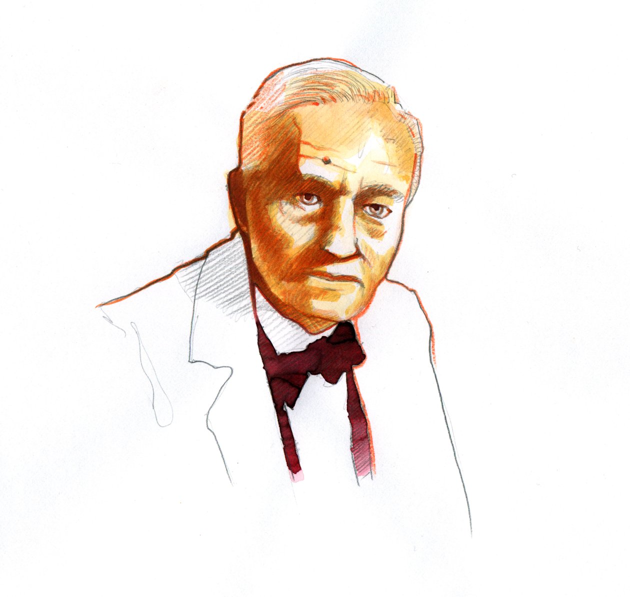 Alexander Fleming skót biológus (1881-1955) portréja (Alexander Fleming skót biológus, farmakológus és botanikus portréja) alkotó: Alessandro Lonati