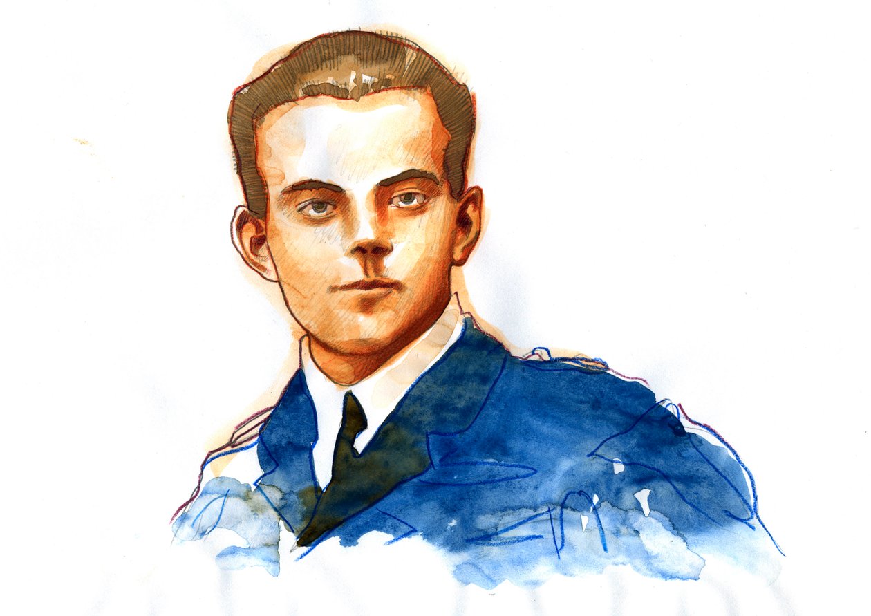 Antoine de Saint Exupery portréja (Saint-Exupery alkotó: Alessandro Lonati
