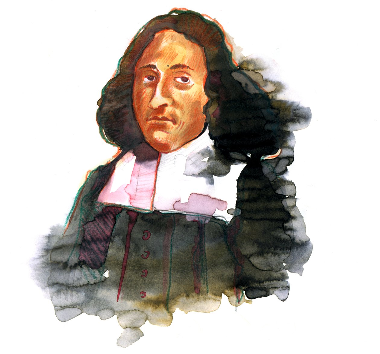 Baruch de Spinoza (1632 - 1677) holland filozófus portréja, más néven Bento de Spinoza vagy Benedictus de Spinoza vagy Benoit de Spinoza (Baruch Spinoza portréja) alkotó: Alessandro Lonati