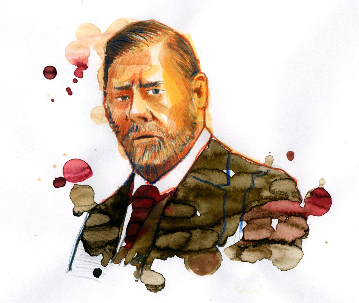 Bram STOKER (1847-1912), ír író, a „Drakula” (Bram Stoker ír szerző portréja) portréja alkotó: Alessandro Lonati