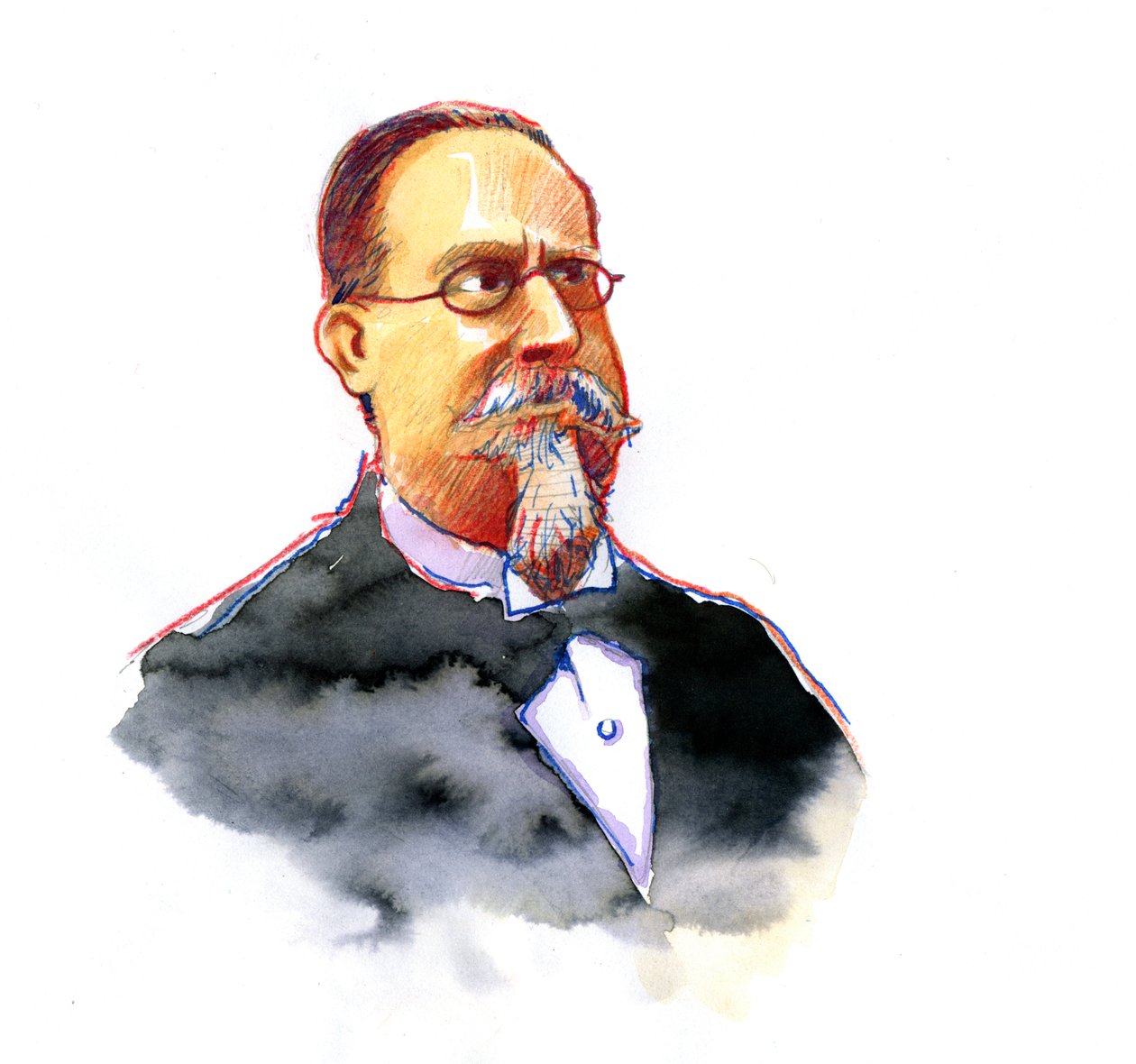 Cesare Lombroso (1835-1909) portréja, az Olasz Kriminológiai Iskola alapítója (Cesare Lombroso portréja Olasz kriminológus és orvos, az Olasz Pozitivista Kriminológiai Iskola alapítója) alkotó: Alessandro Lonati
