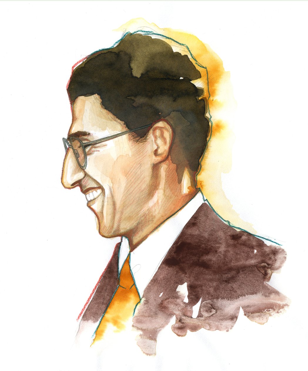 Cesare Pavese (1908-1950) portréja – olasz író – Alessandro Lonati illusztrációja Â alkotó: Alessandro Lonati