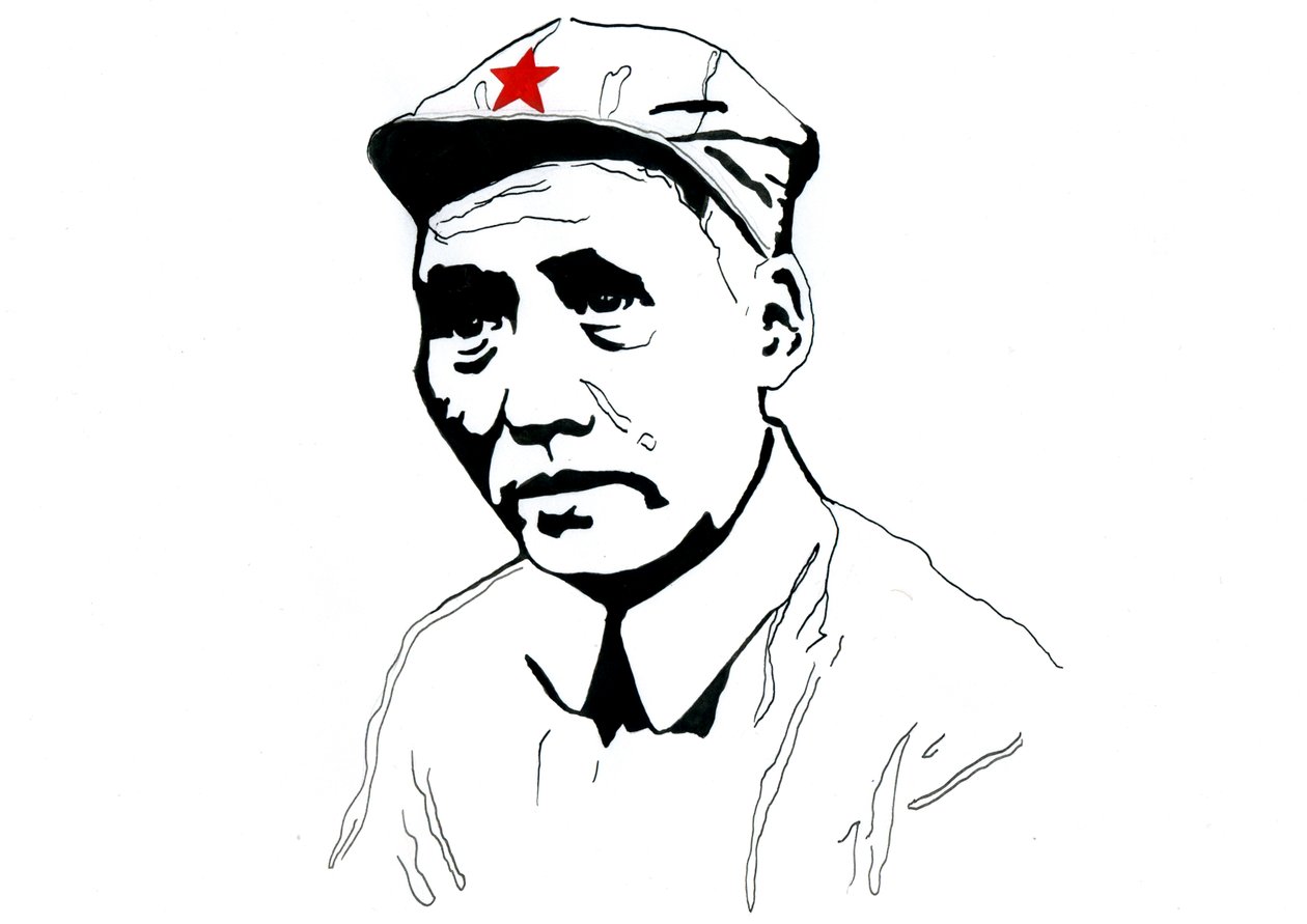 Mao Ce-tung kínai kommunista forradalmár és a Kínai Népköztársaság alapító atyja portréja alkotó: Alessandro Lonati