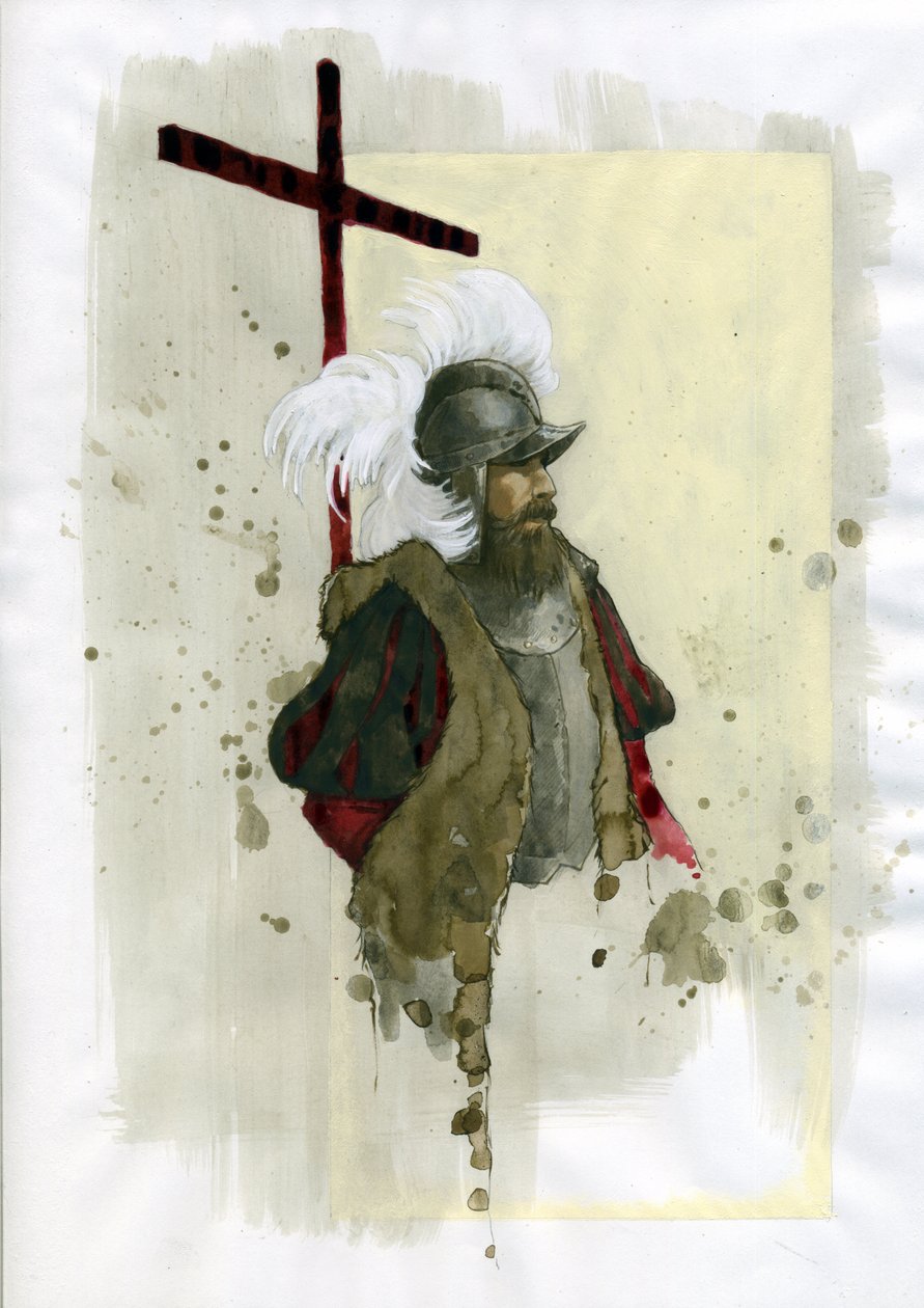 Fernand Cortes portréja (Hernan Cortez alkotó: Alessandro Lonati