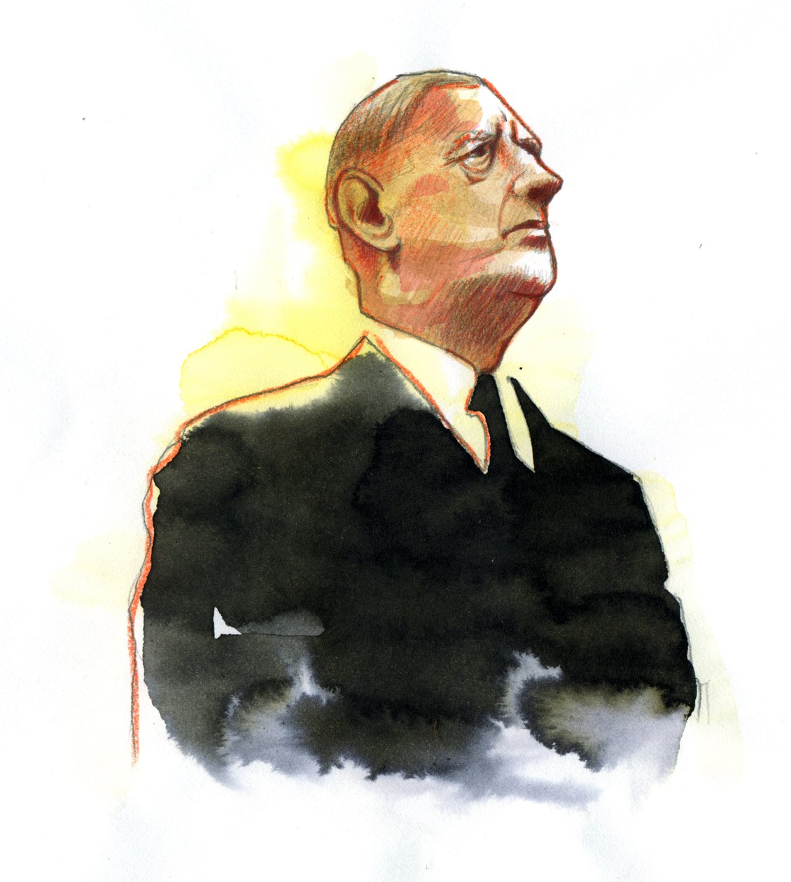Charles de Gaulle tábornok (1890-1970) portréja, elnök 1961 alkotó: Alessandro Lonati