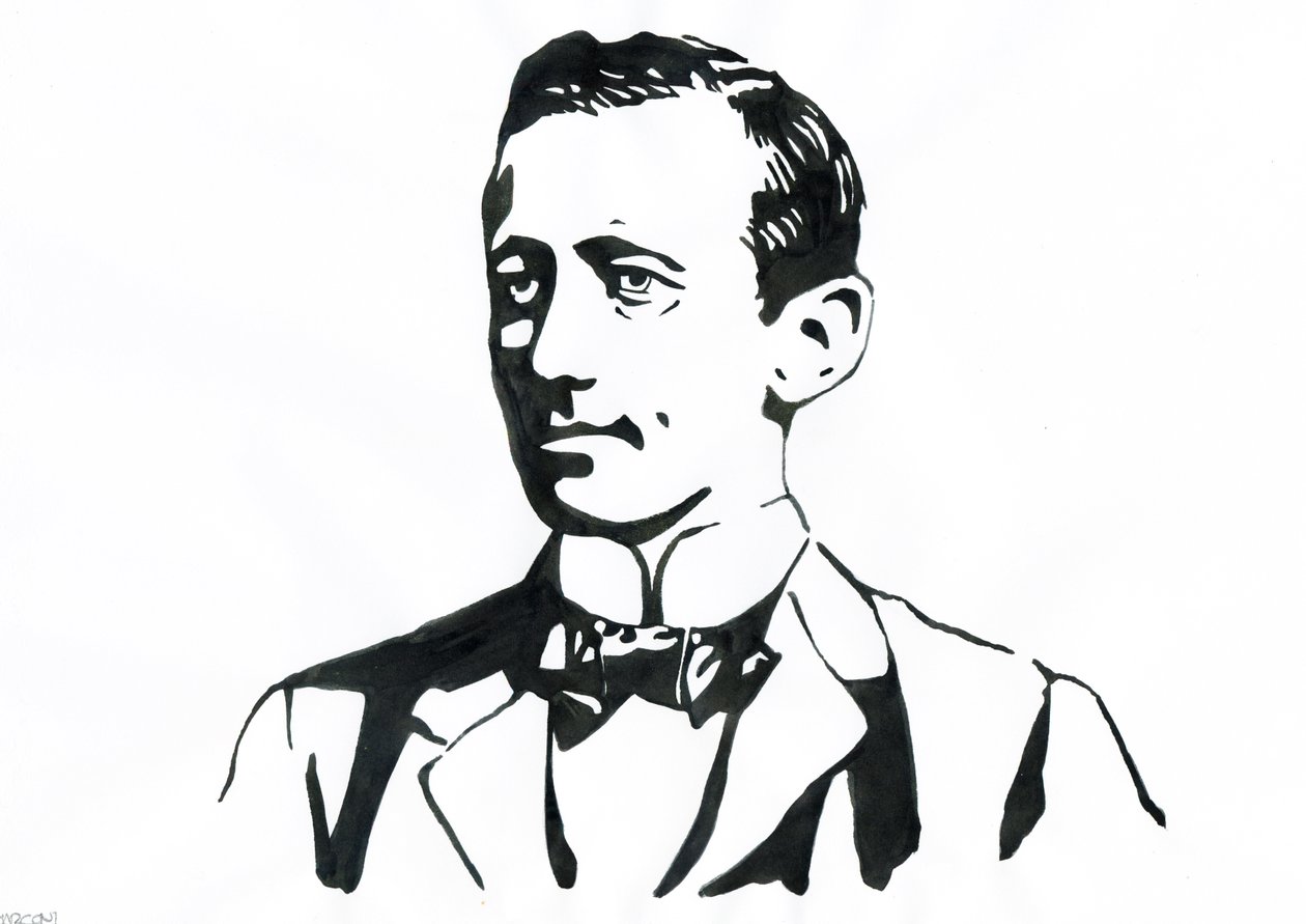 Guglielmo Marconi (1874-1937) olasz fizikus, a távíró feltalálója portréja alkotó: Alessandro Lonati