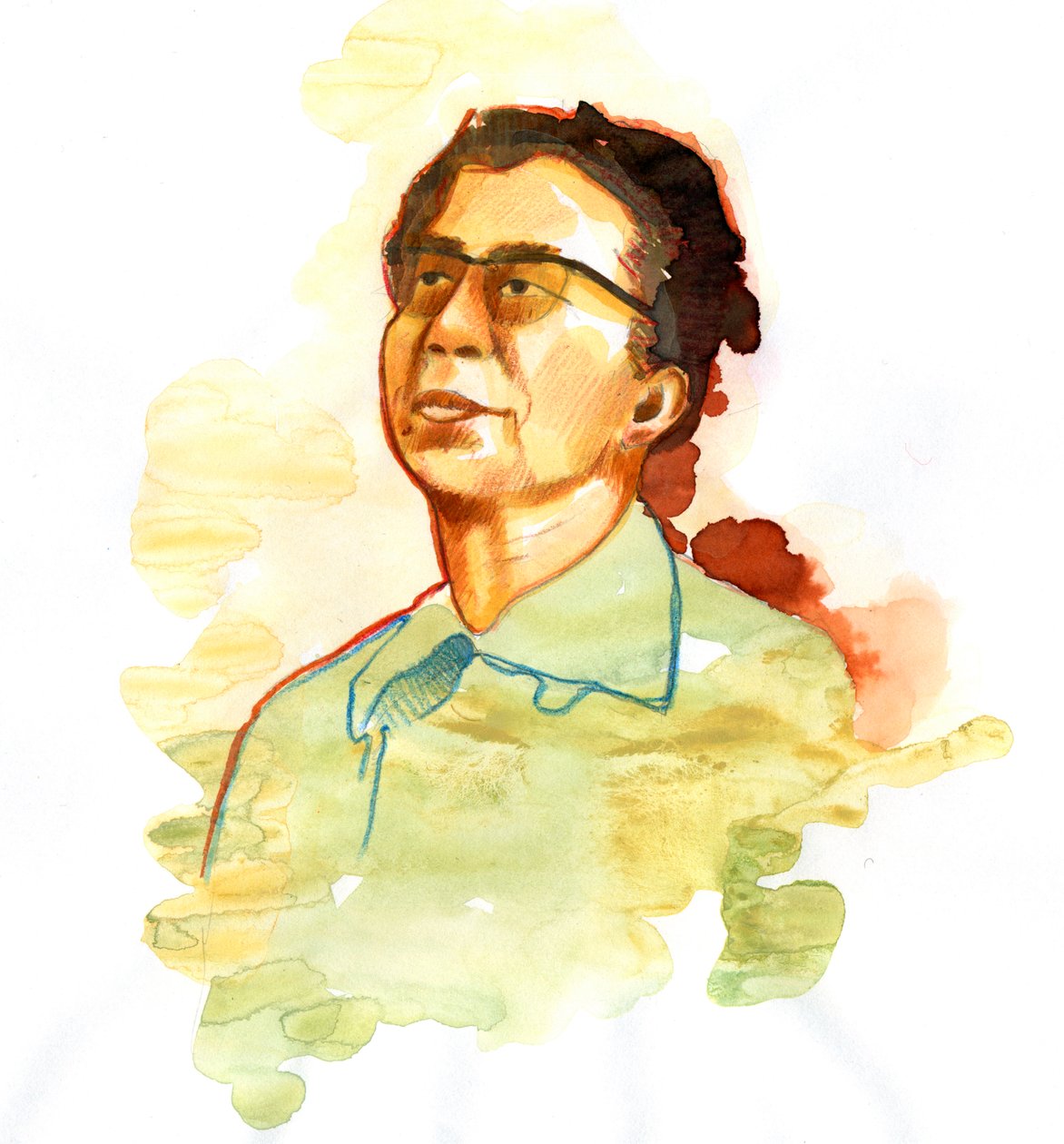 Jiang Qing (1914-1991) portréja, Mao Ce-tung felesége (Csiang Csing portréja Madame Mao szerepében) alkotó: Alessandro Lonati