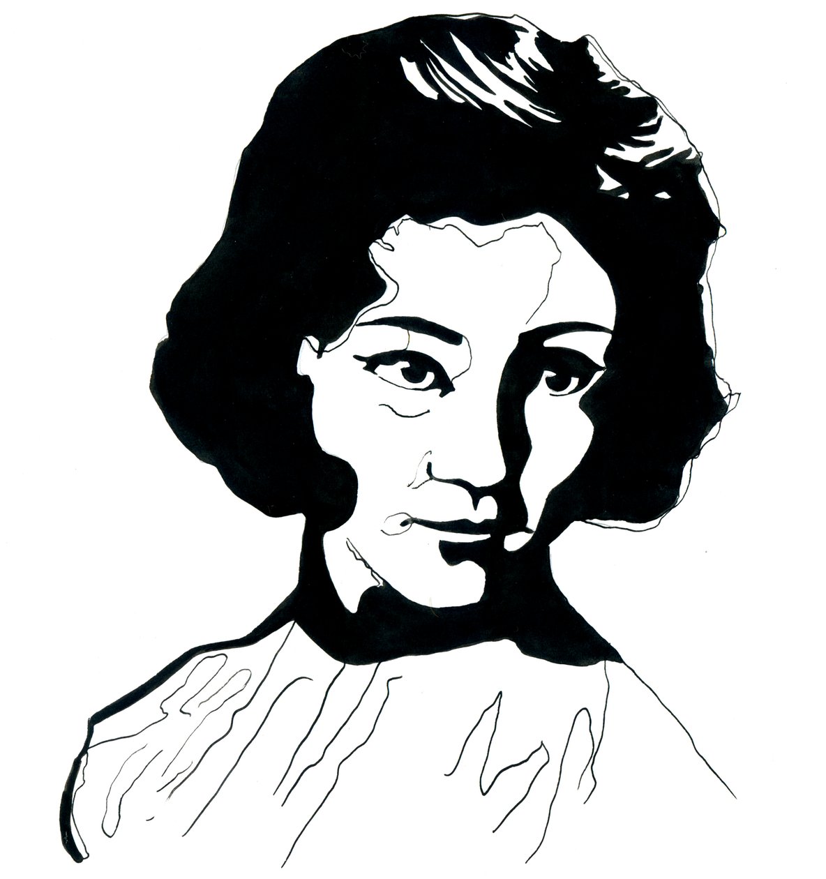 Jiang Qing (1914-1991) portréja, Mao Ce-tung felesége (Csiang Csing portréja Madame Mao szerepében) alkotó: Alessandro Lonati