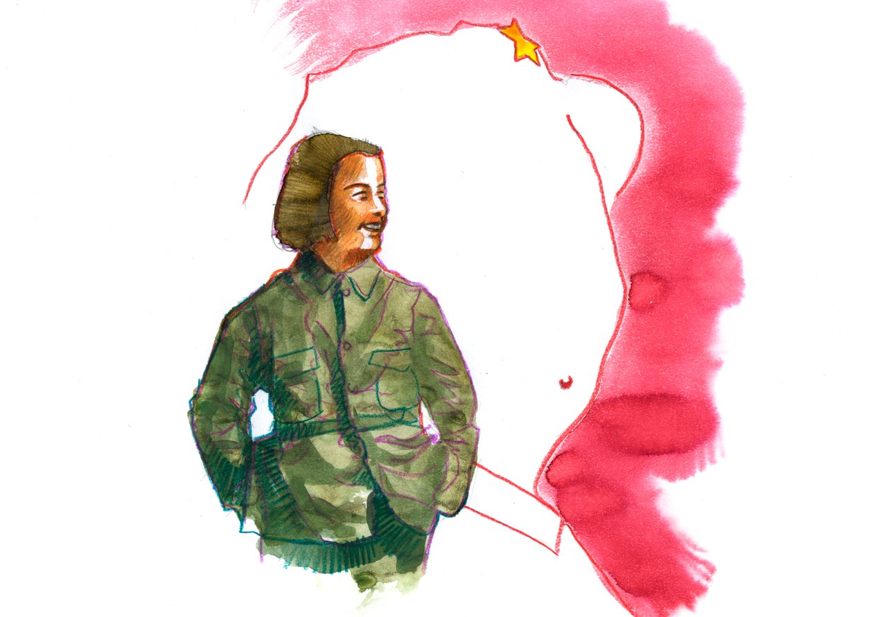 Jiang Qing (1914-1991) portréja, Mao Ce-tung felesége (Csiang Csing portréja Madame Mao szerepében) alkotó: Alessandro Lonati