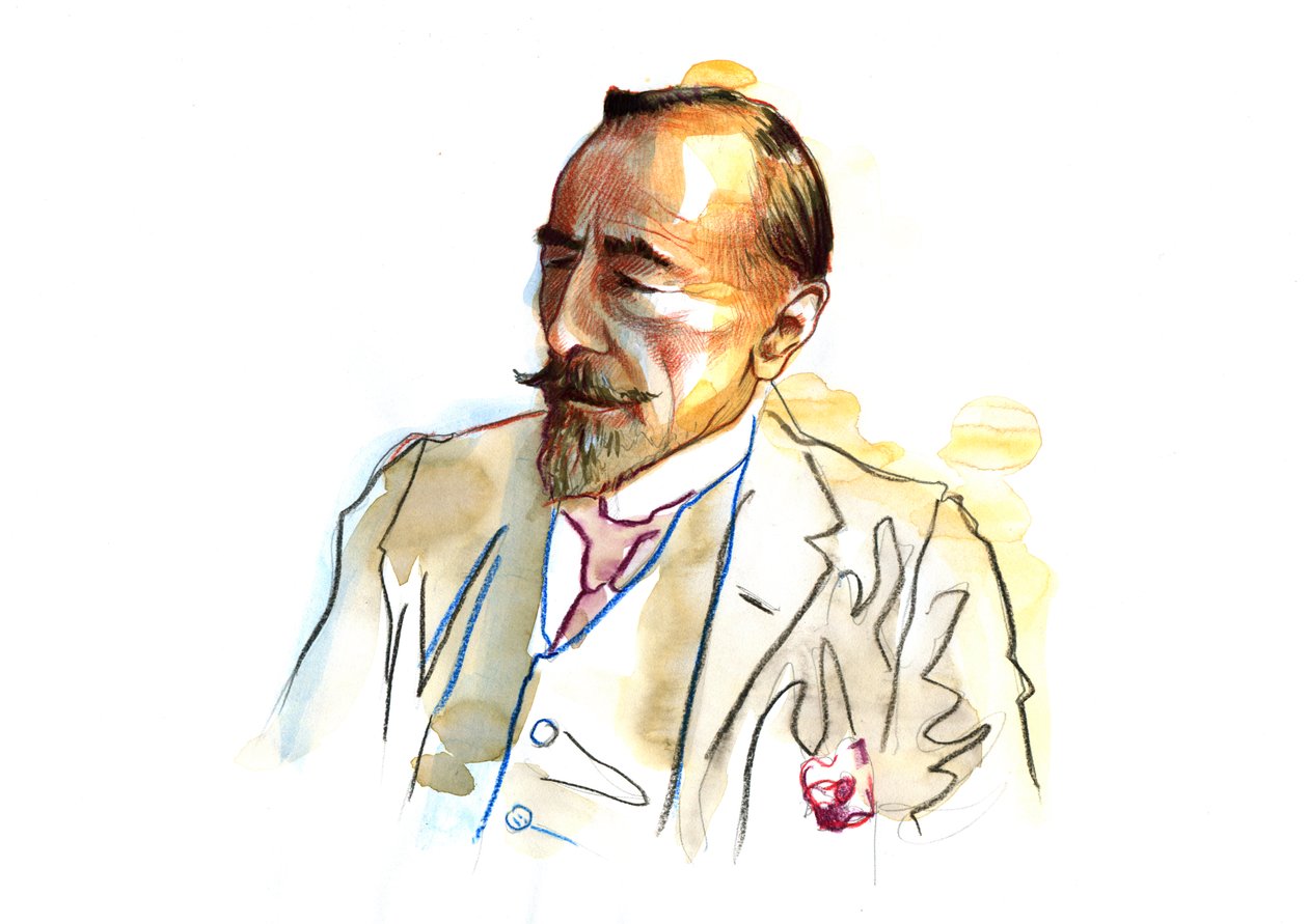 Joseph Conrad (1857-1924), brit író 1920-1923 körüli portréja (Joseph Conrad angol író portréja) alkotó: Alessandro Lonati