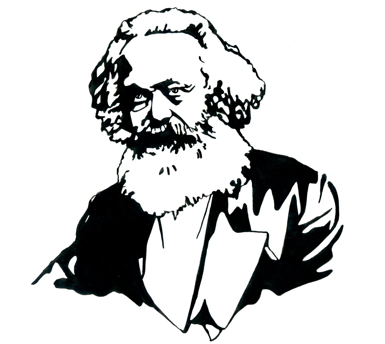 Karl Marx (1818-1883) filozófus és politikai teoretikus portréja alkotó: Alessandro Lonati