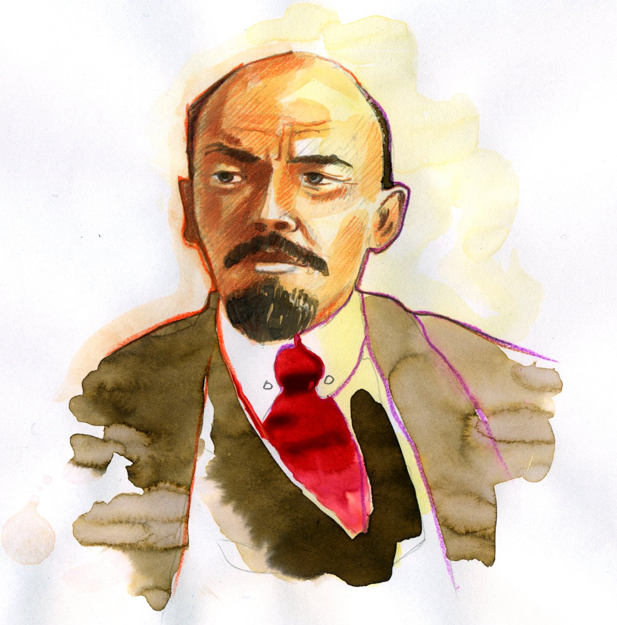 Vlagyimir Lenin (Lenin) (1870-1924), orosz politikus és forradalmár portréja alkotó: Alessandro Lonati