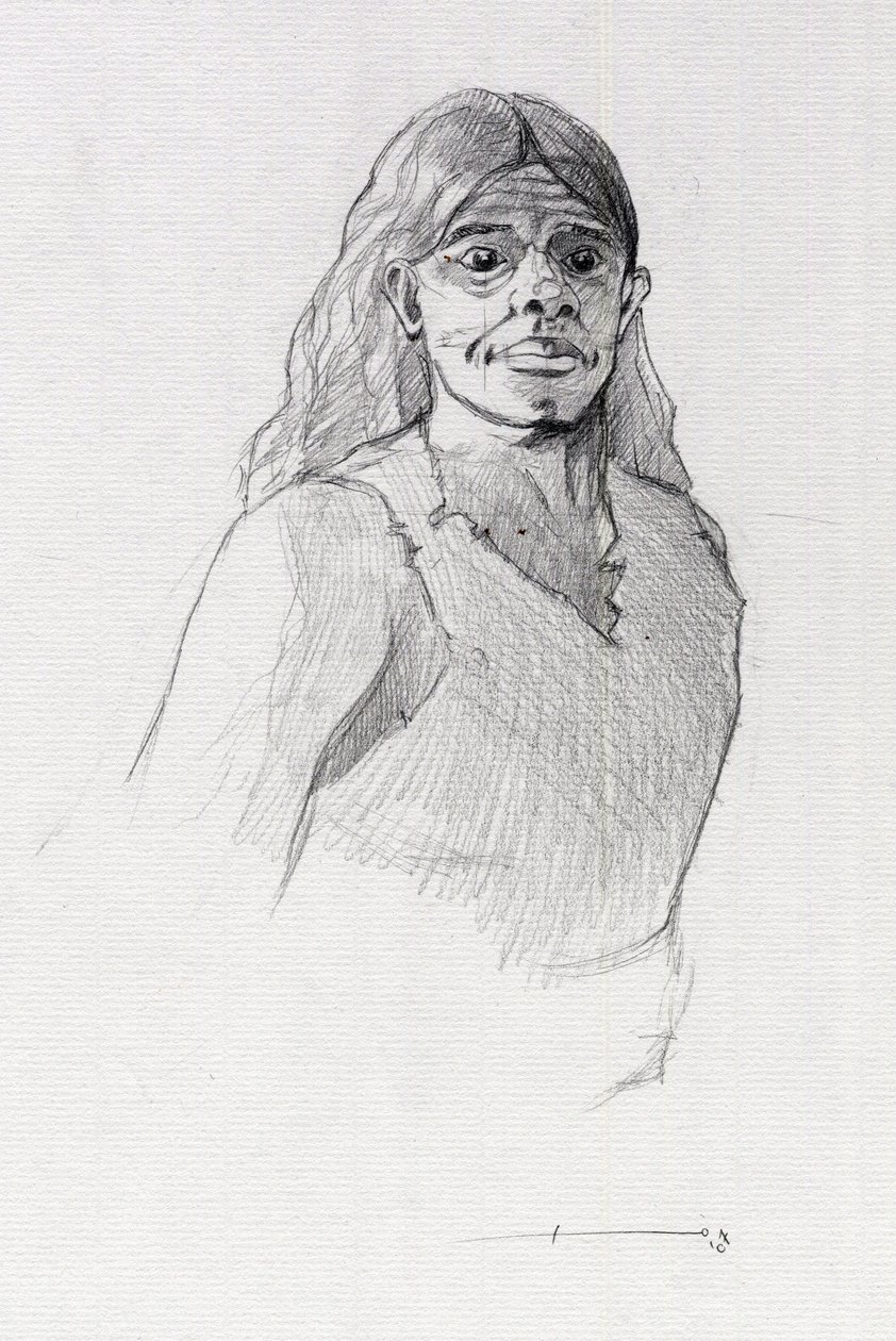 Kalóz (magánember) portréja vagy tengerész mellszobra. Alessandro Lonati rajza. alkotó: Alessandro Lonati