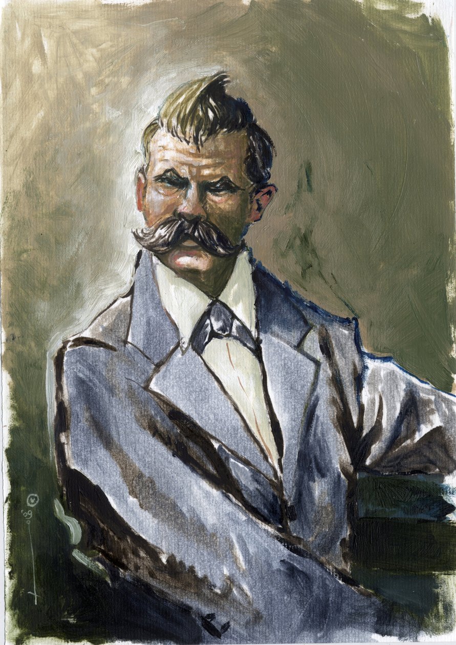Friedrich Nietzsche (1844-1900) német filozófus portréja. alkotó: Alessandro Lonati