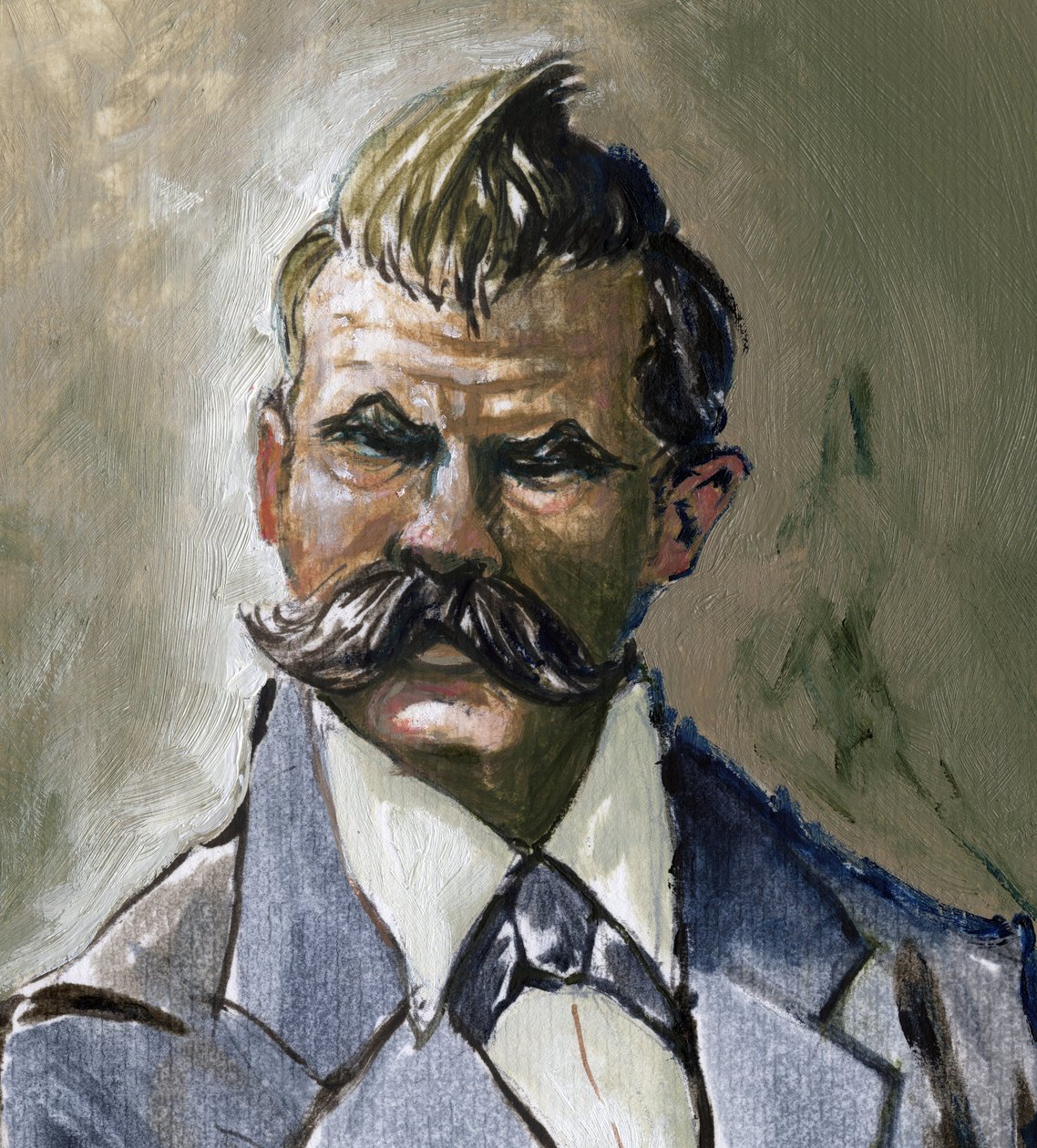 Friedrich Nietzsche (1844-1900) német filozófus portréja. alkotó: Alessandro Lonati