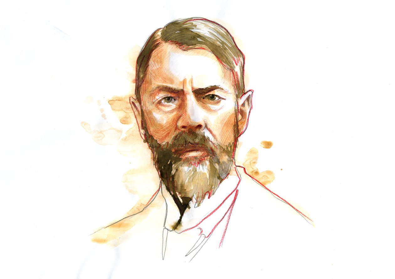 Max Weber német szociológus (1864-1920) portréja (Max Weber német szociológus, filozófus, jogász és politikai közgazdász) alkotó: Alessandro Lonati