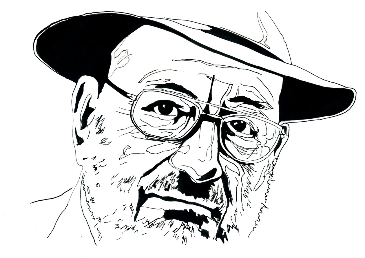 Umberto Eco olasz értelmiségi portréja (1932-2016) alkotó: Alessandro Lonati