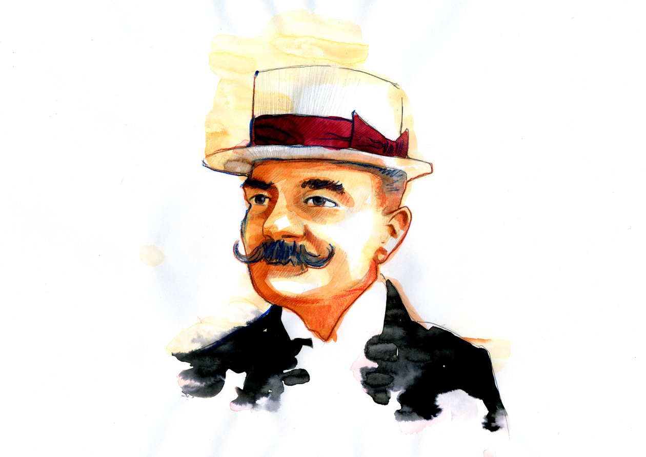 Emilio Salgari (1863-1911) olasz író portréja alkotó: Alessandro Lonati