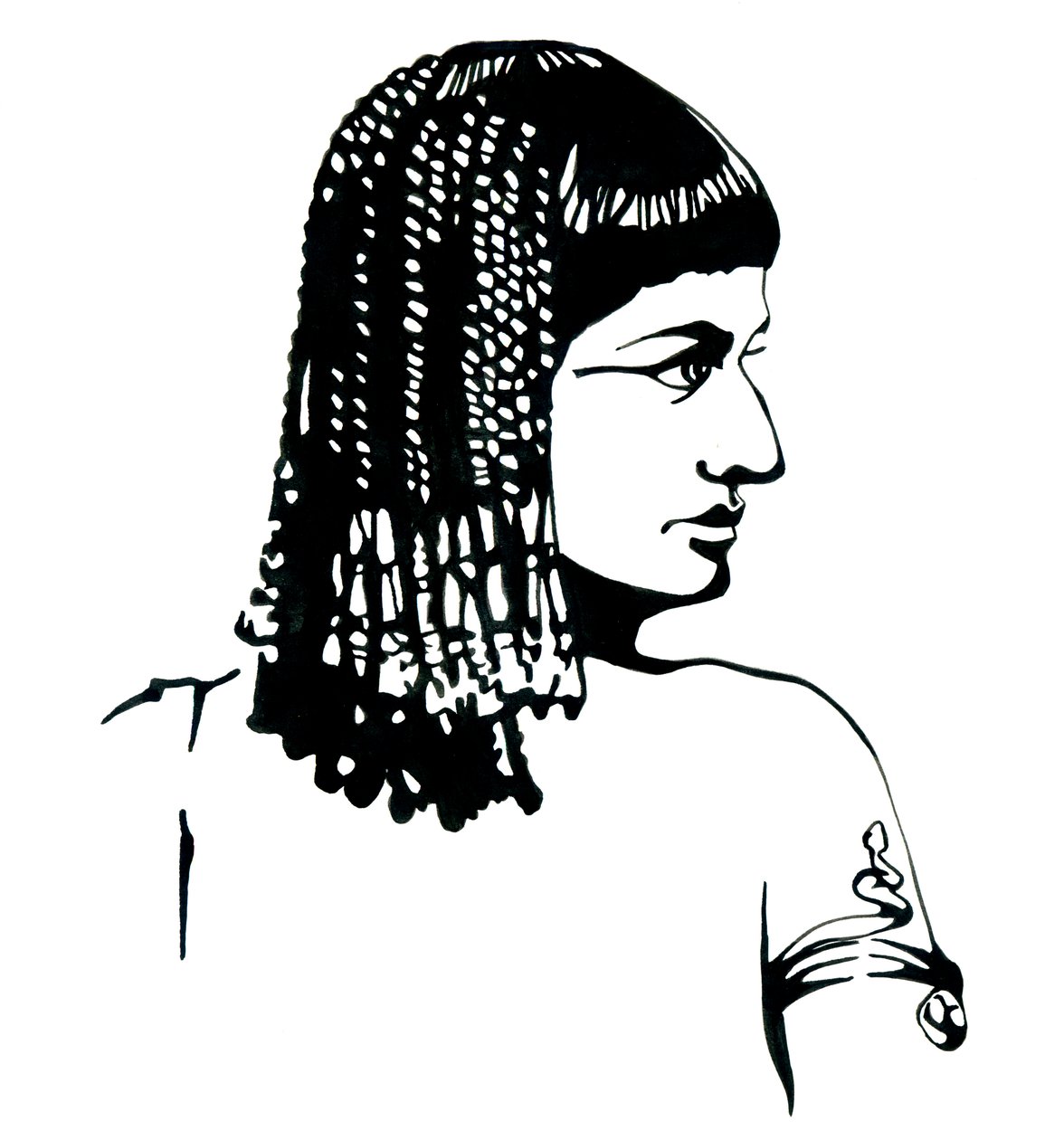 VII. Kleopátra, Thea Philopator (Kr. e. 69-30) egyiptomi királynő portréja alkotó: Alessandro Lonati