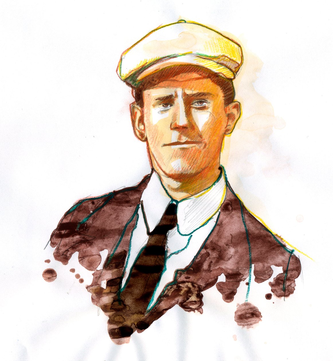 James Joyce (1882-1941) író portréja (James Joyce ír regényíró és költő portréja) alkotó: Alessandro Lonati