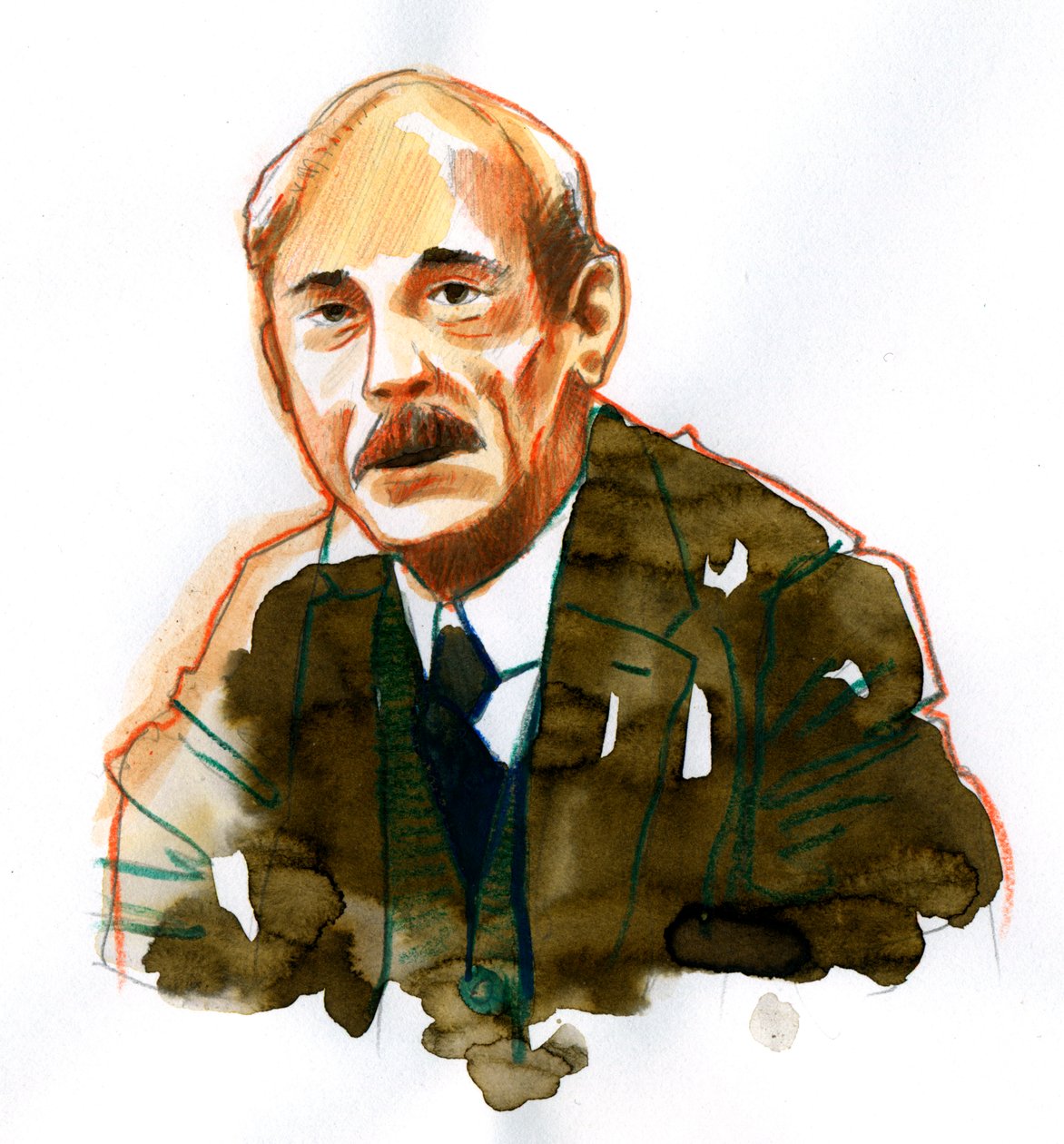 Paul Valery író portréja (Paul Valery angol író portréja) alkotó: Alessandro Lonati