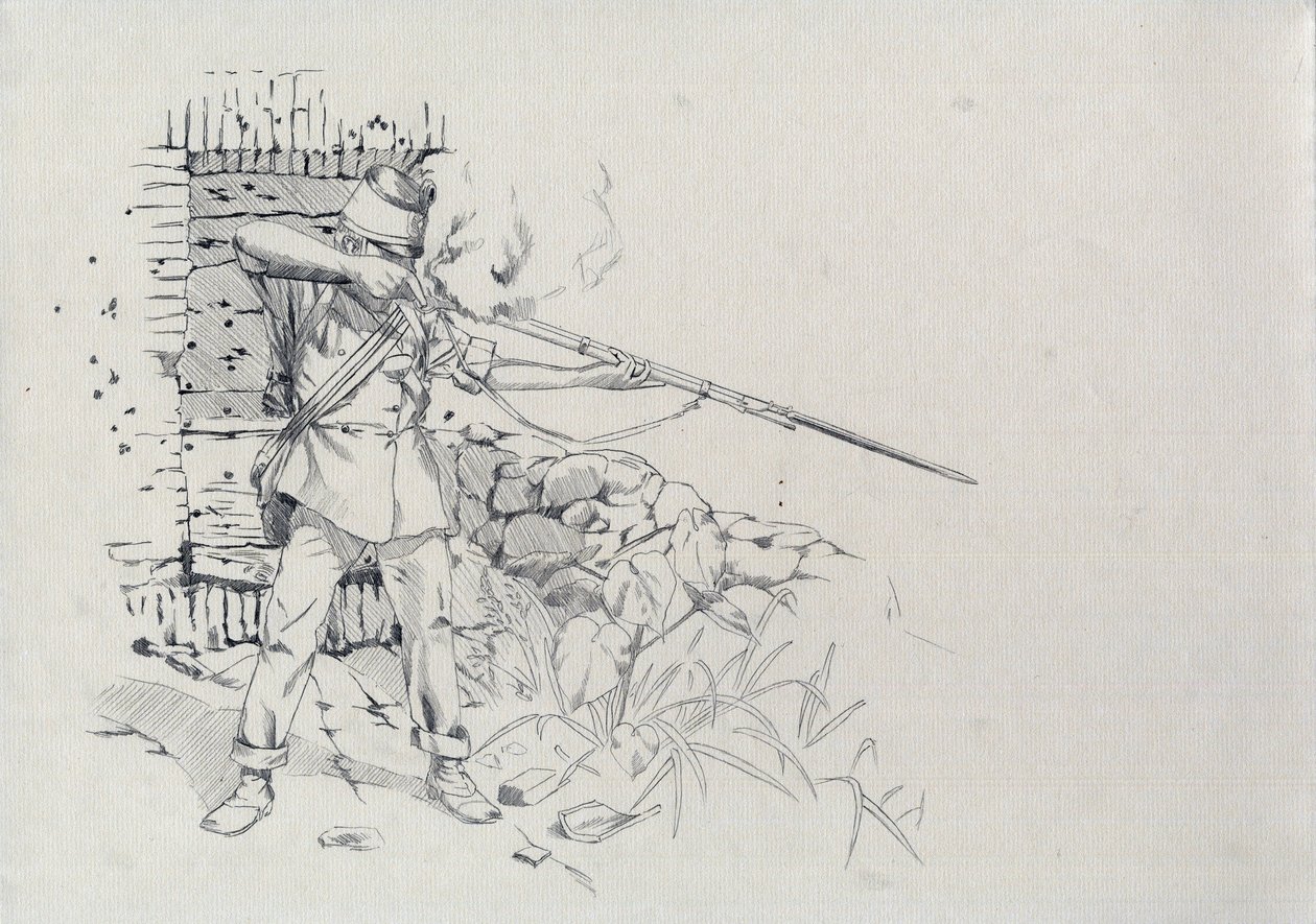 Második Birodalom (1852-1870): gyalogos lövészet, az osztrák hadsereg katonája, osztrák-magyar (osztrák-magyar) alkotó: Alessandro Lonati