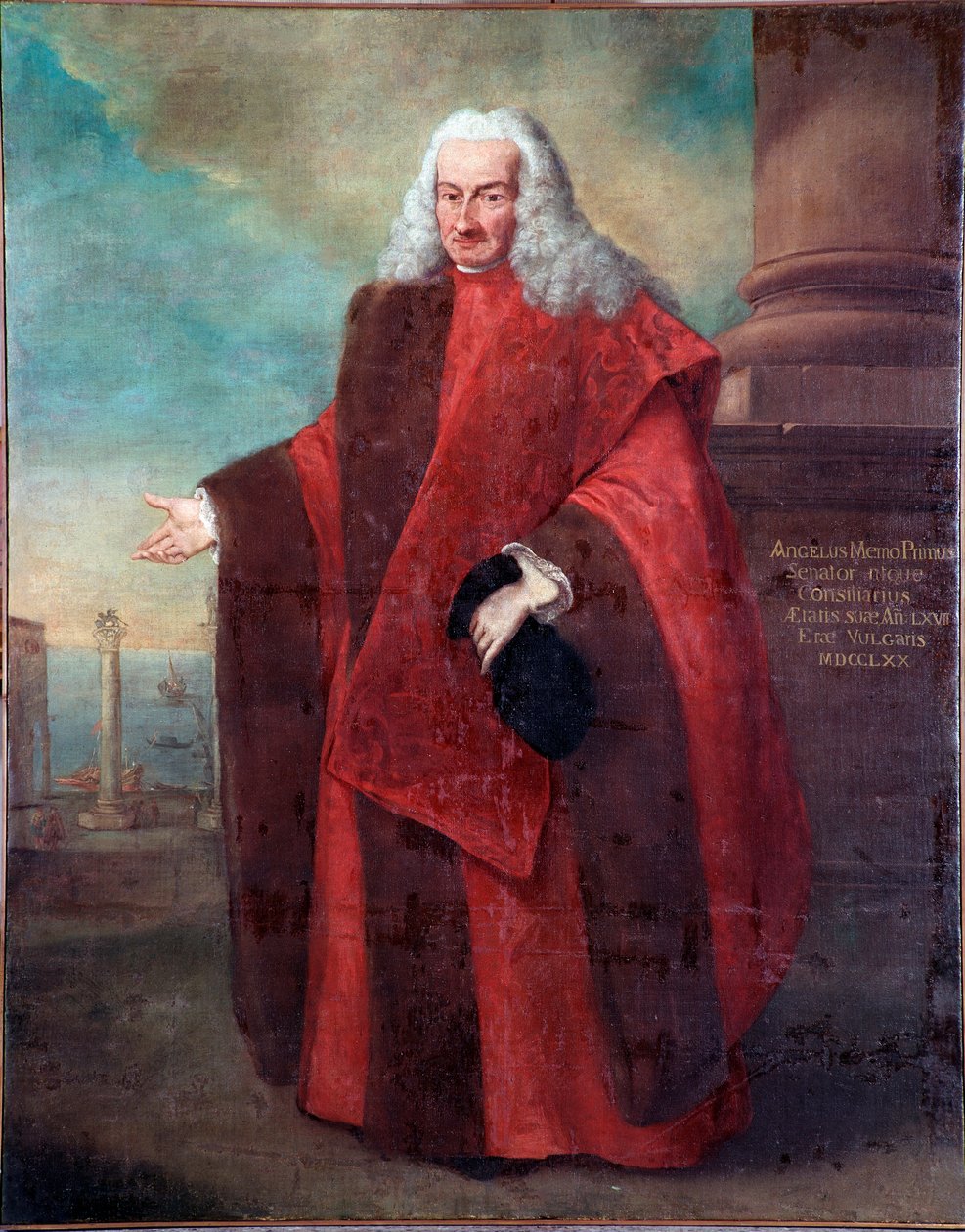 Angelo Memmo, a Velencei Köztársaság szenátorának portréja I. Alessandro Longhi (1733-1813) festménye 1770 V 181x143 cm Velence, Correr Múzeum alkotó: Alessandro Longhi