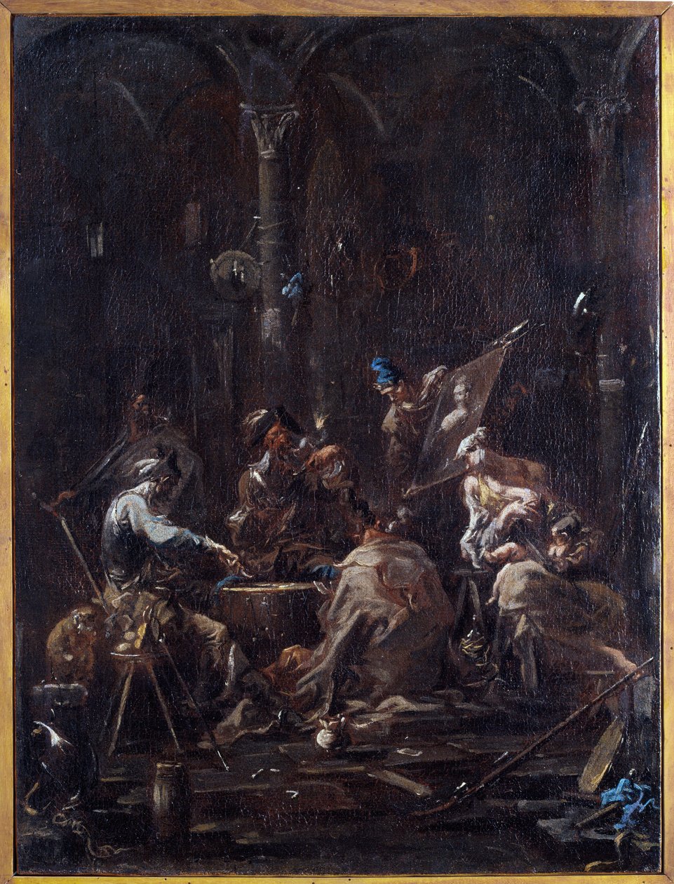 Bizarrerie (Oddity) Alessandro Magnasco dit il Lissandrino (1667-1749) festménye, mérete 58x44 cm Genes, Musei di Strada Nuova (korábban Palazzo Bianco) alkotó: Alessandro Magnasco
