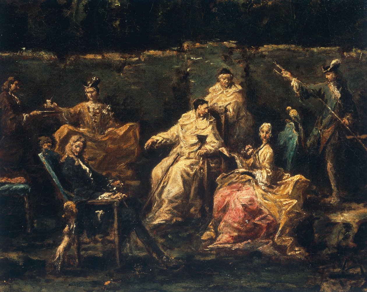 Részlet a szórakozás a Garden of Albaro alkotó: Alessandro Magnasco