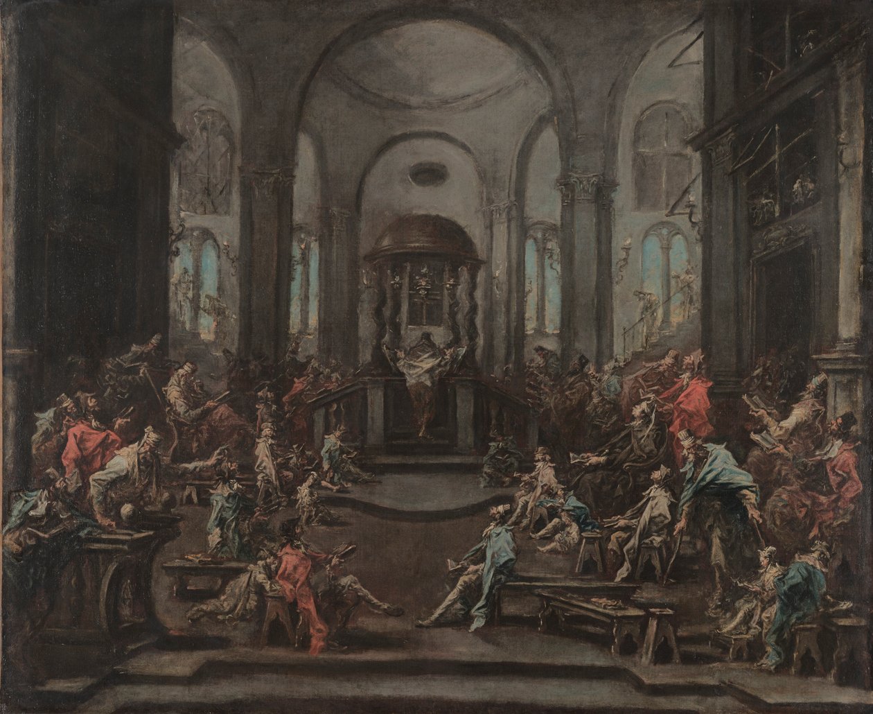Zsinagóga belseje, c. 1725-1735. alkotó: Alessandro Magnasco