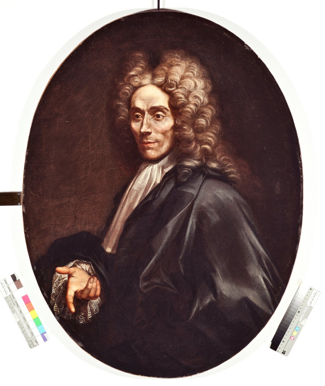 Férfi portréja Nemes ember, parókás fejdísz és fekete ruha - Alessandro Magnasco festménye dit Il Lissandrino (1667-1749) Genes Musei di Strada Nuova inv n PR 371 alkotó: Alessandro Magnasco
