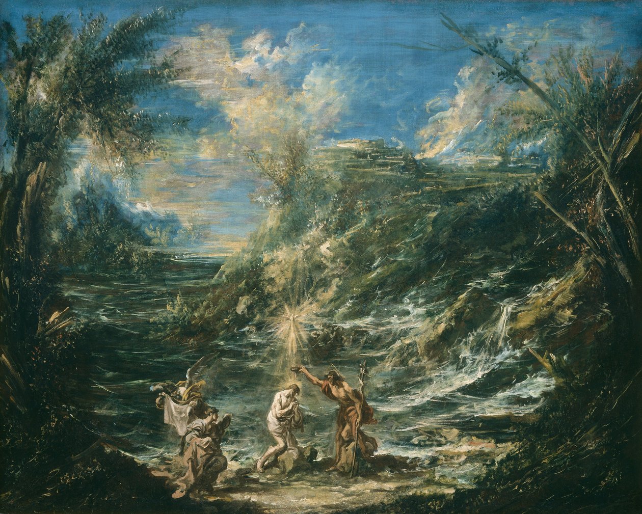 Krisztus megkeresztelkedése, c. 1740. alkotó: Alessandro Magnasco