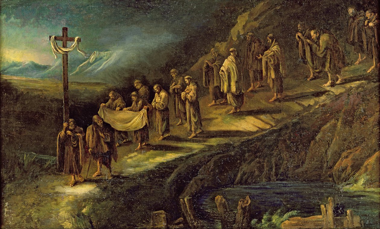 A Szent Lepel körmenete alkotó: Alessandro Magnasco