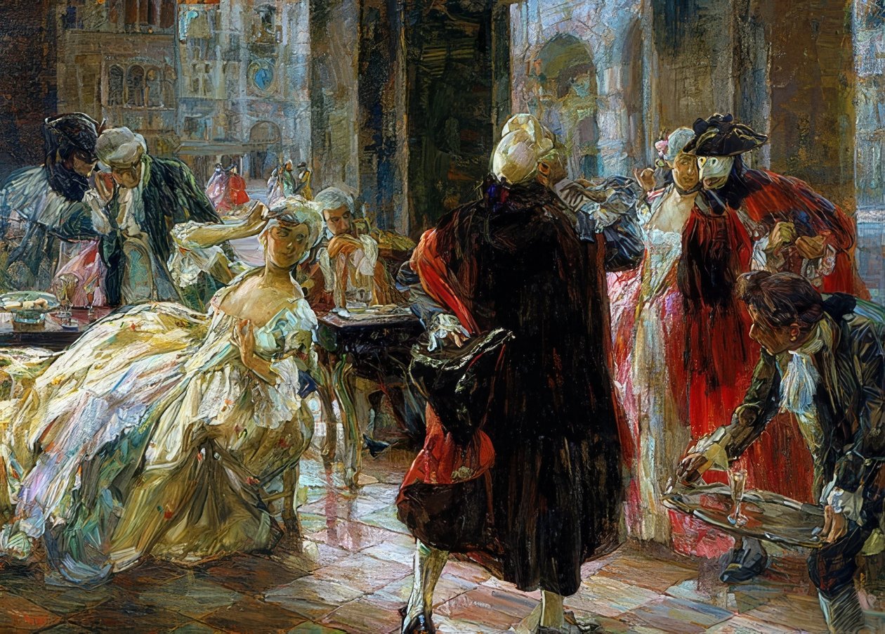 A Florian kávézó a XVIII alkotó: Alessandro Milesi