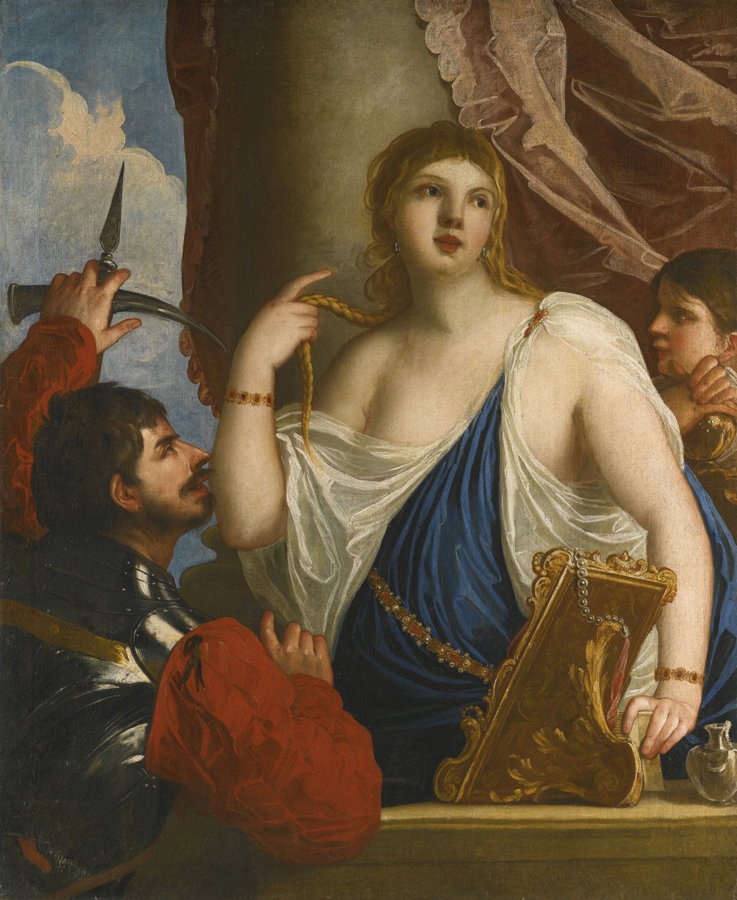 Semiramis Called to Arms par Padovanino (1588-1649). Olaj, vászon, méret: 134x112, , Magángyűjtemény alkotó: Alessandro Padovanino