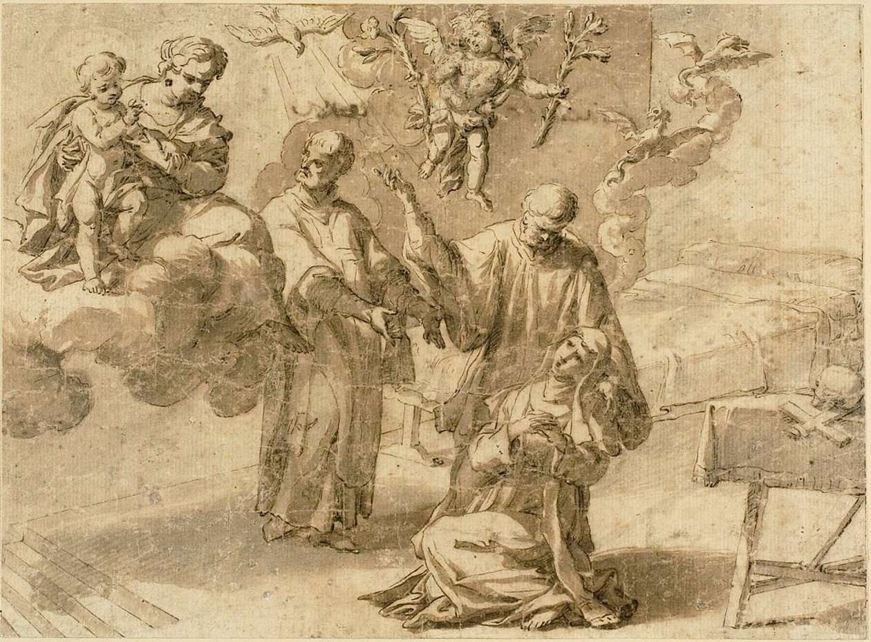 Sienai Szent Katalin látomása alkotó: Alessandro Turchi