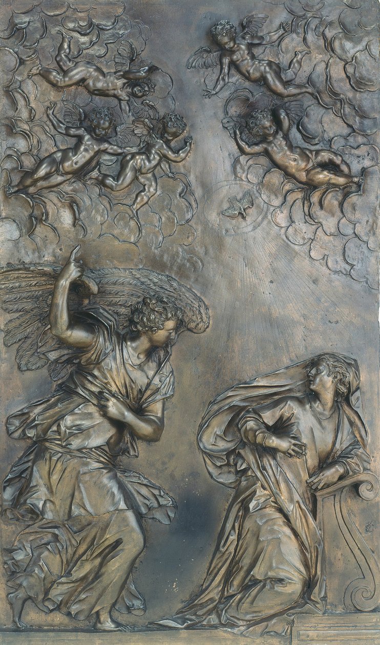 Az Angyali üdvözlet, c. 1583. alkotó: Alessandro Vittoria