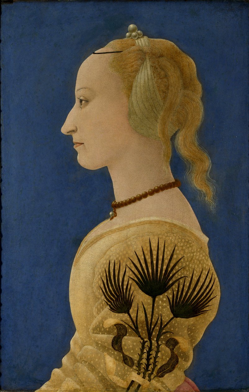 Egy sárga ruhás hölgy portréja, 1465 körül (panel) alkotó: Alessio Baldovinetti